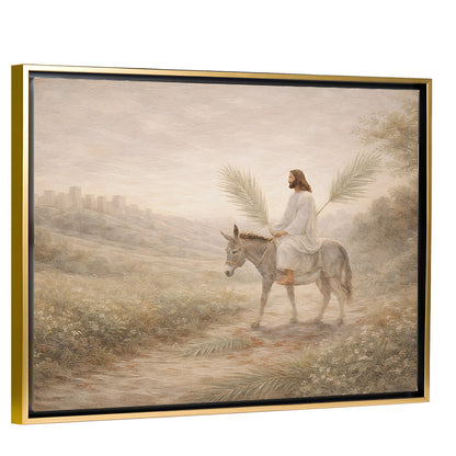 The Humble King - Gold Framed Horizontal Canvas