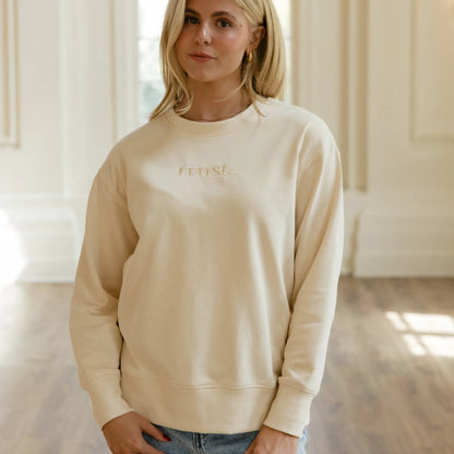 "Trust" Oversized Crew-Neck Sweatshirt