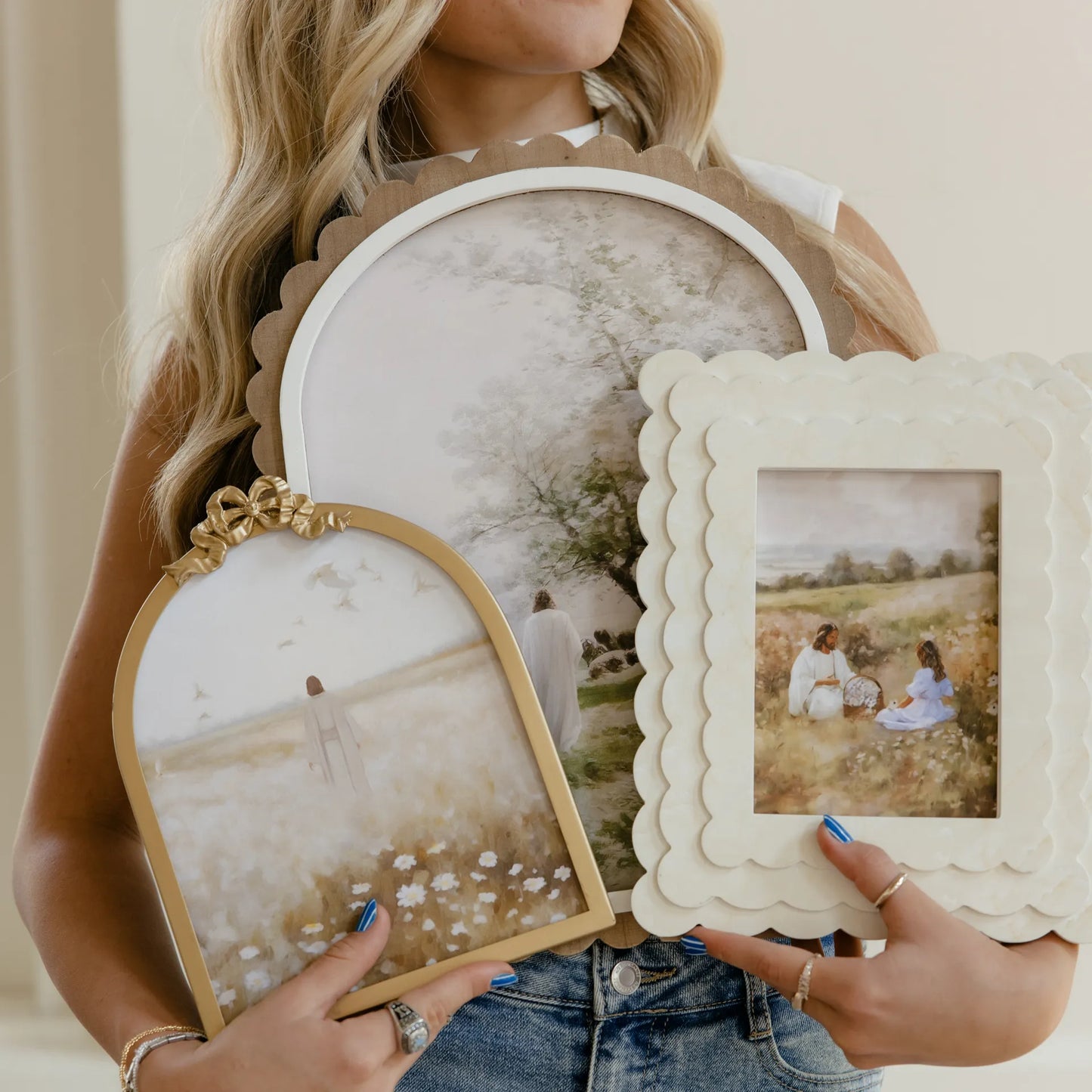 Vintage Ribbon Gold Frame - 5x7