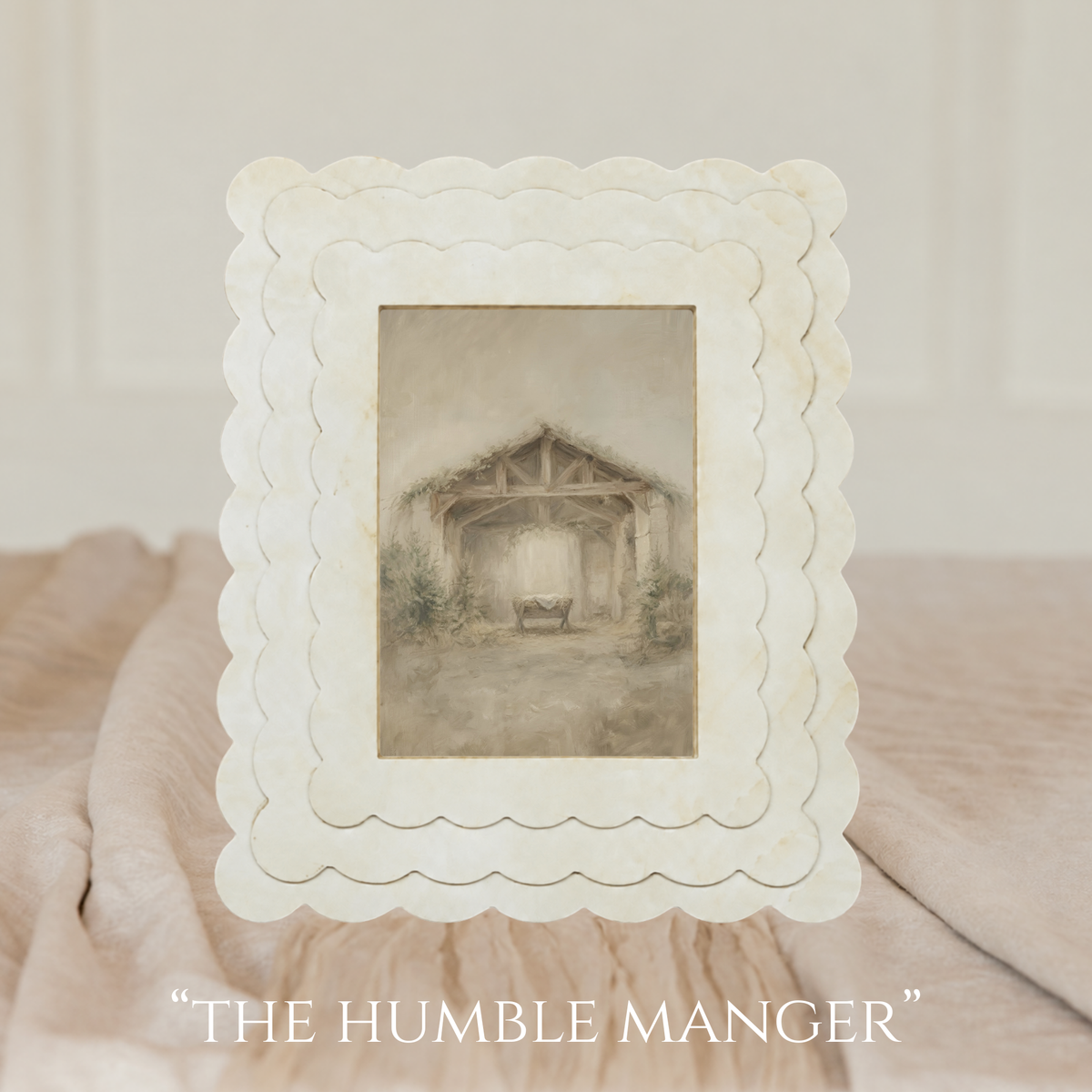 White Scalloped Frame - 5x7