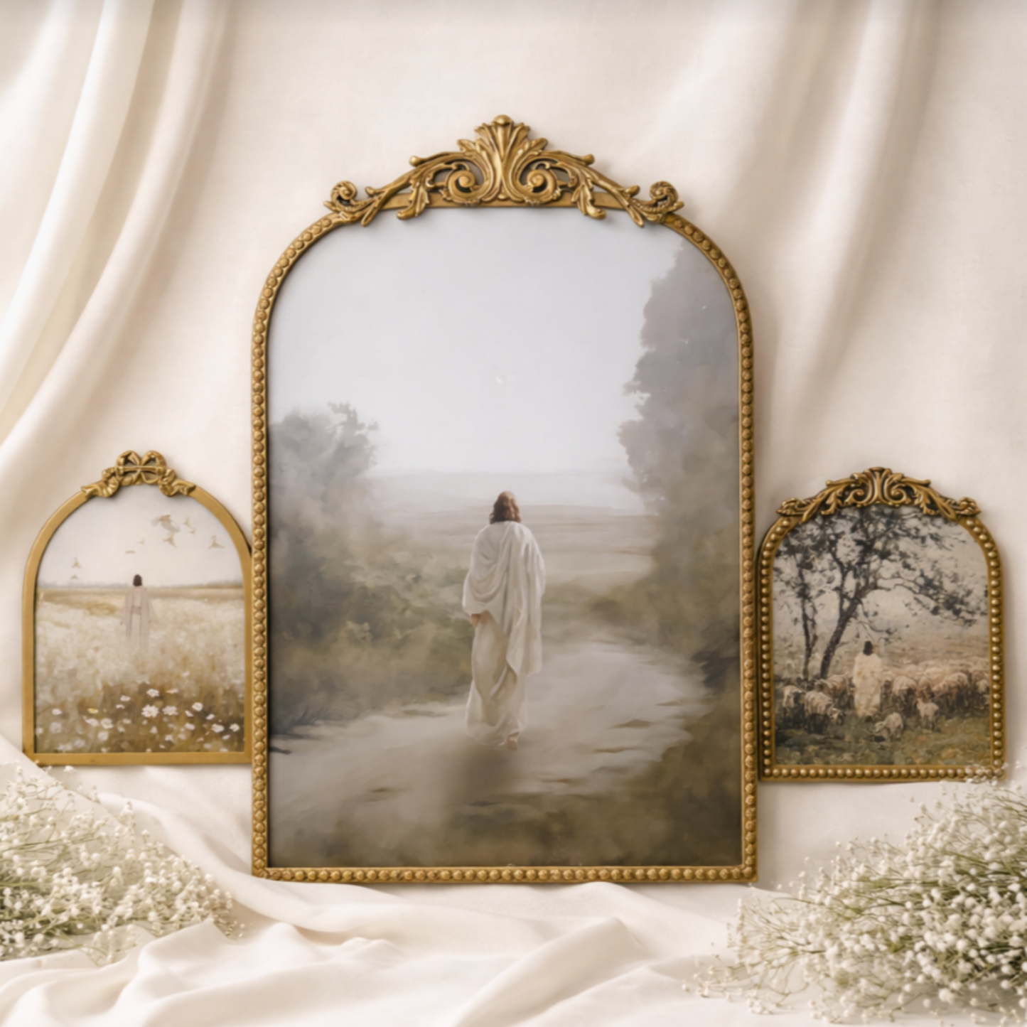 3 Frame Bundle | Large Vintage Frame, Medium Vintage Frame, & Vintage Ribbon Frame