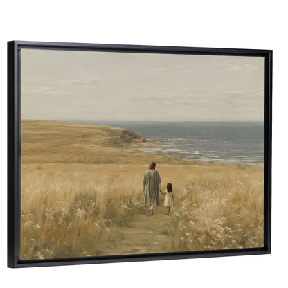 With Me Always - Black Hair Girl - Canvas